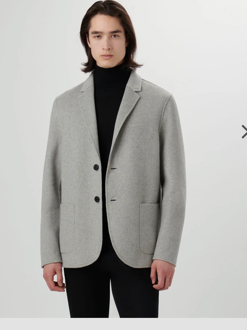 Bugatchi Wool Blend Double Button two button Blazer platinum gray large NWT